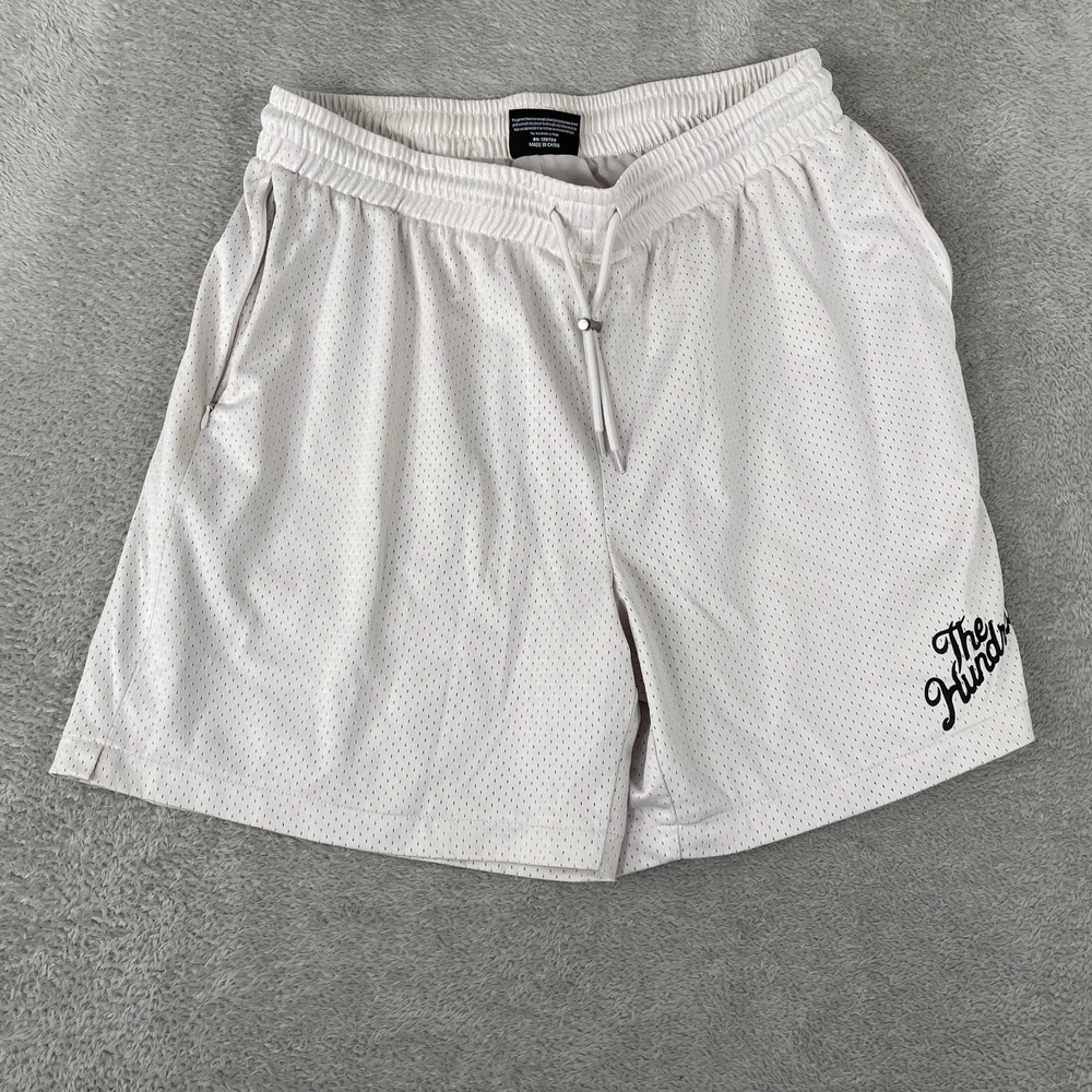 The Hundreds Shorts Mens XL White Mesh Streetwear Athletic Gym Basketball Skater